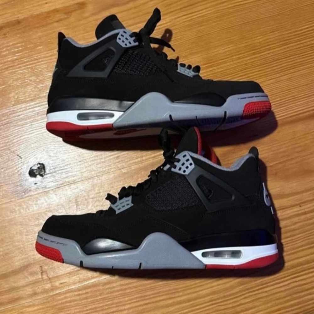Jordan Air 4 Black Red Sneakers - Picture 5 of 5